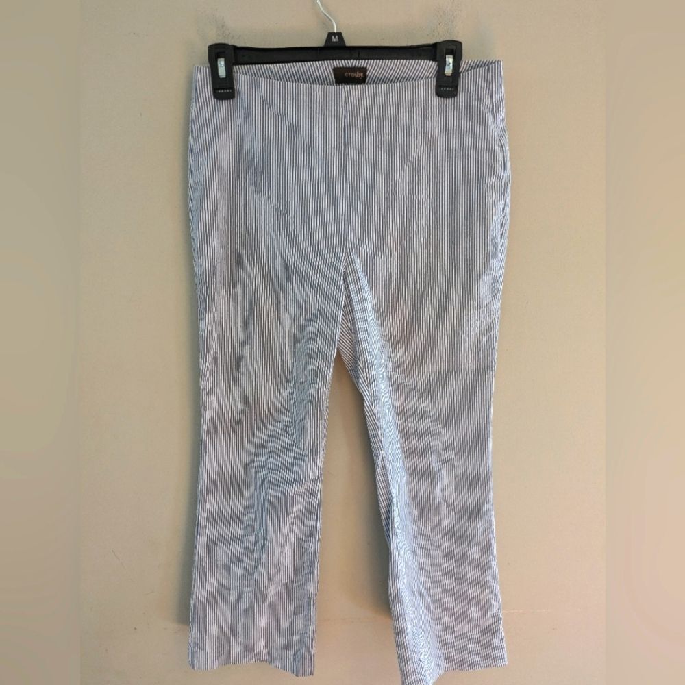 Crosby Blue Nautical Stripe Cropped Pants Size 6